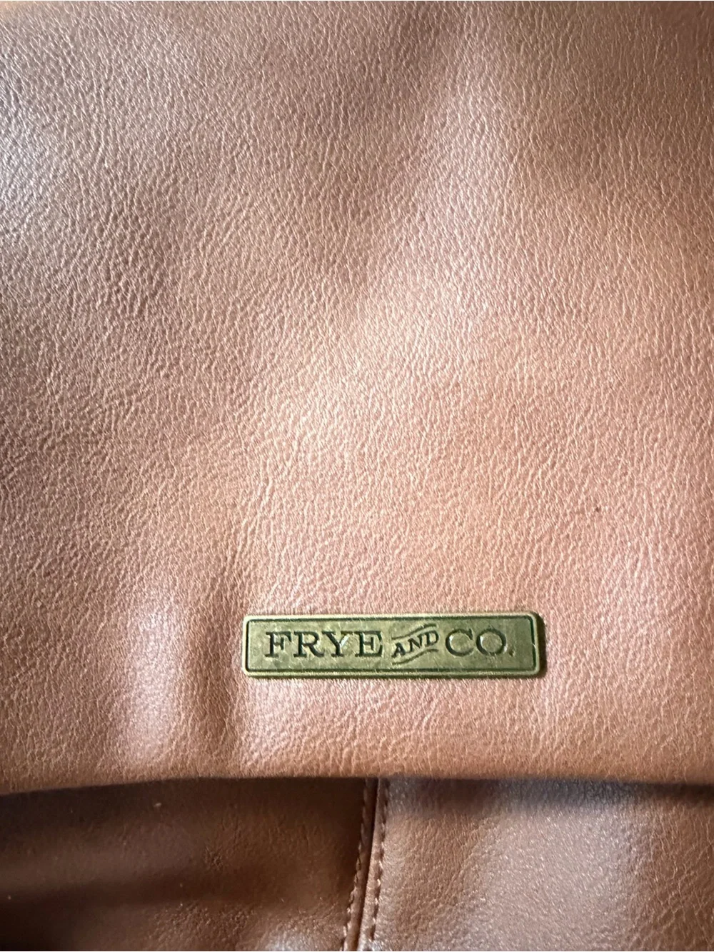 Frye Cognac Leather Fold-Over Backpack